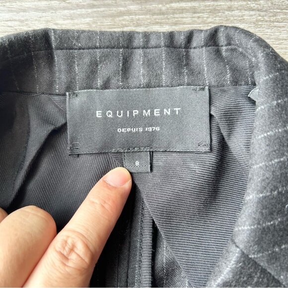 Equipment Womens Kadley Blazer Jacket Open Front 100% Italian Wool - Picture 9 of 16